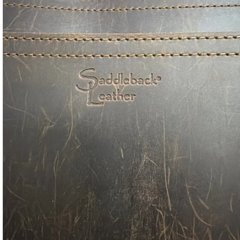 Saddleback Leather Company Slim Leather Briefcase Dark Brown